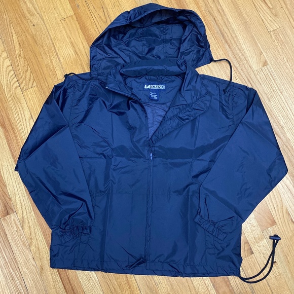 MEN’S LA LOVING PACKABLE WINDBREAKER WITH CARRY BELT LOOPS NAVY BLUE - Picture 1 of 8